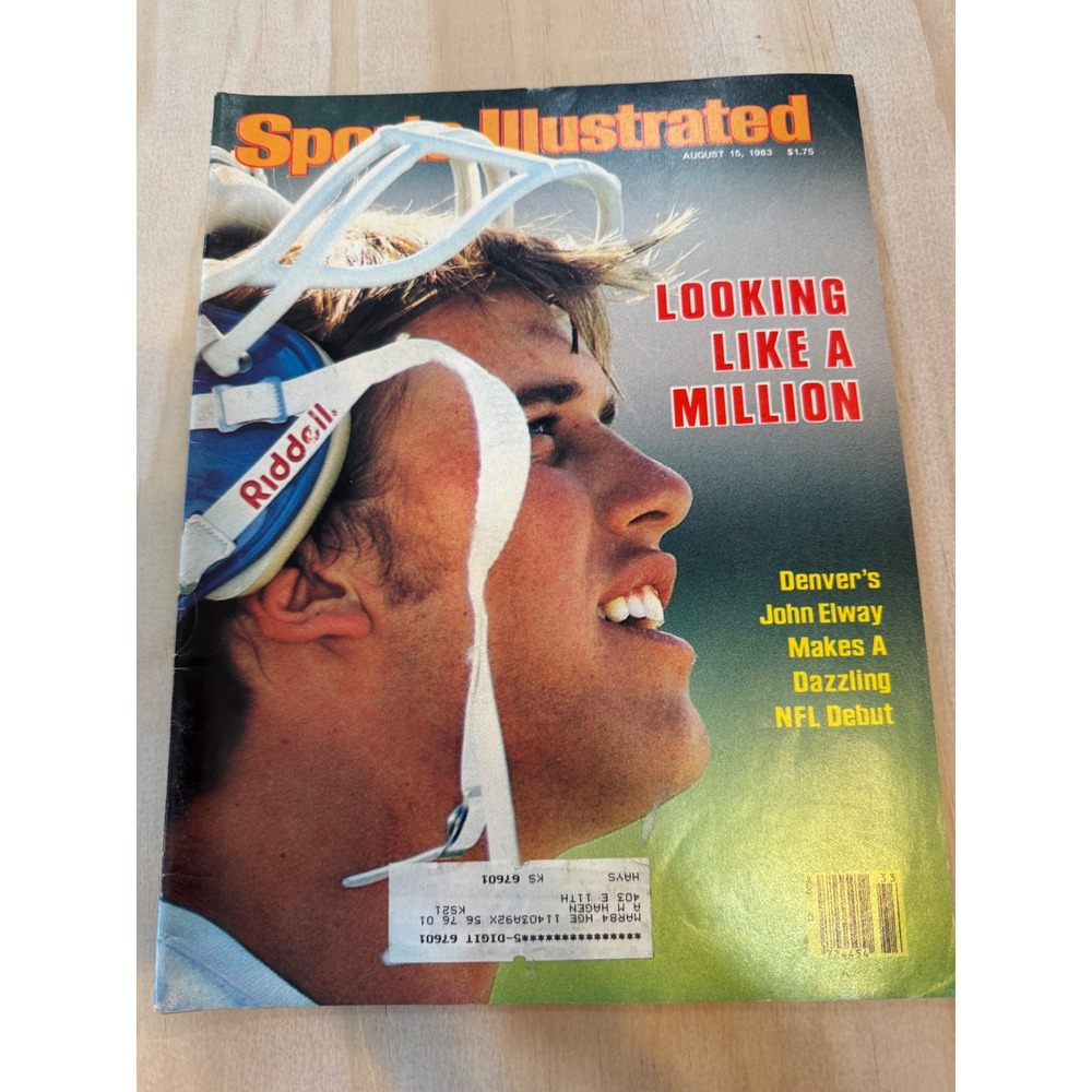 Sports Illustrated Aug 15 1983 John‎ Elway Rookie Cover Broncos Vintage NFL